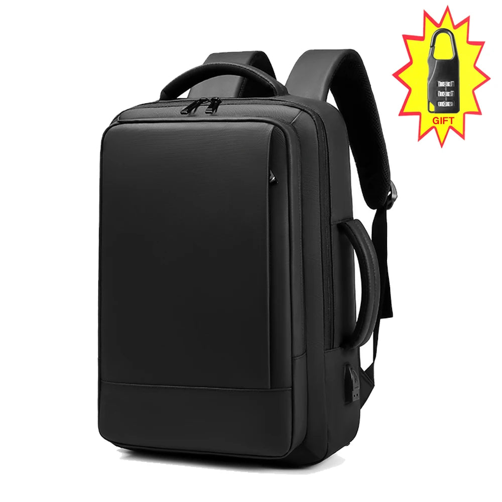 Business 16 Inch Travel Backpack Large Backpack USB Charging Port Men Fashion Backpack with Free Anti-Theft Lock 2051