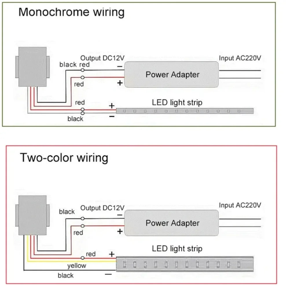 Smart Touch Sensor Dimmer Switch for Bathroom Mirror - 12V/24V, 5A, 60W LED Control