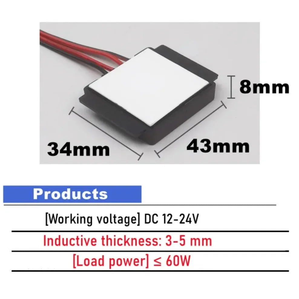 Smart Touch Sensor Dimmer Switch for Bathroom Mirror - 12V/24V, 5A, 60W LED Control