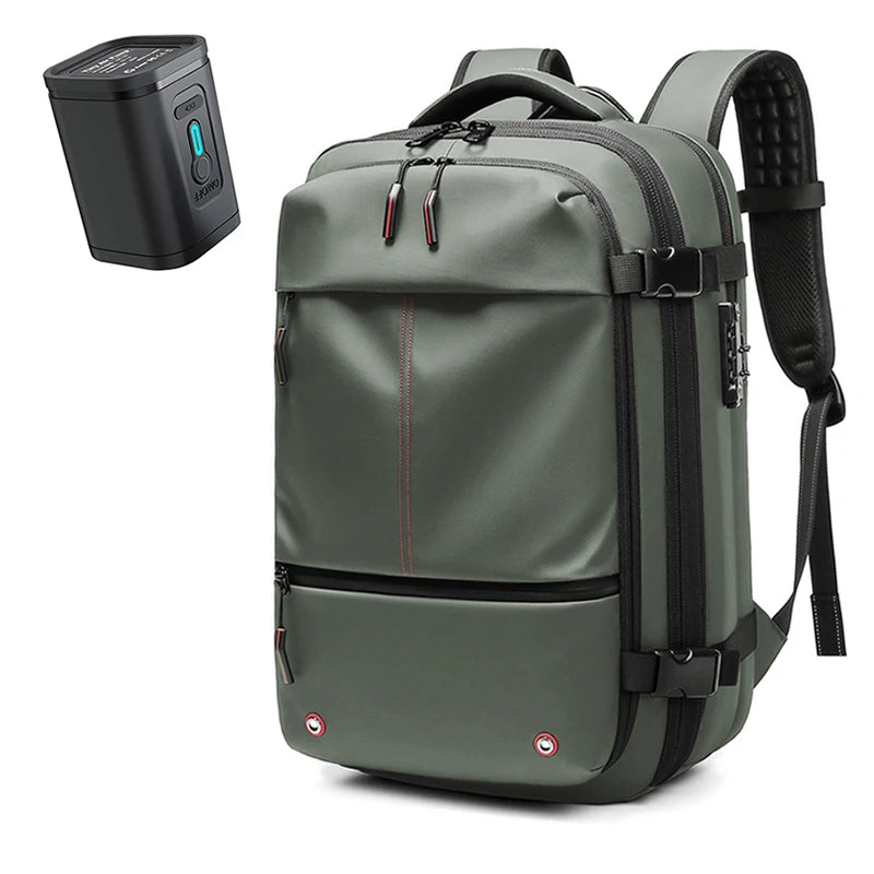 Zaino da Viaggio per Laptop 17" - Zaino Espandibile e Compatto per Scuola e Affari, Grande Capacità e Compressione Sottovuoto