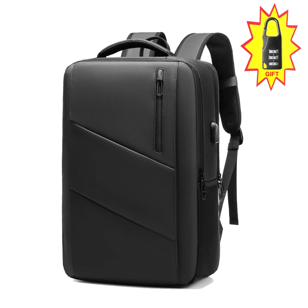 Business 16 Inch Travel Backpack Large Backpack USB Charging Port Men Fashion Backpack with Free Anti-Theft Lock 2051